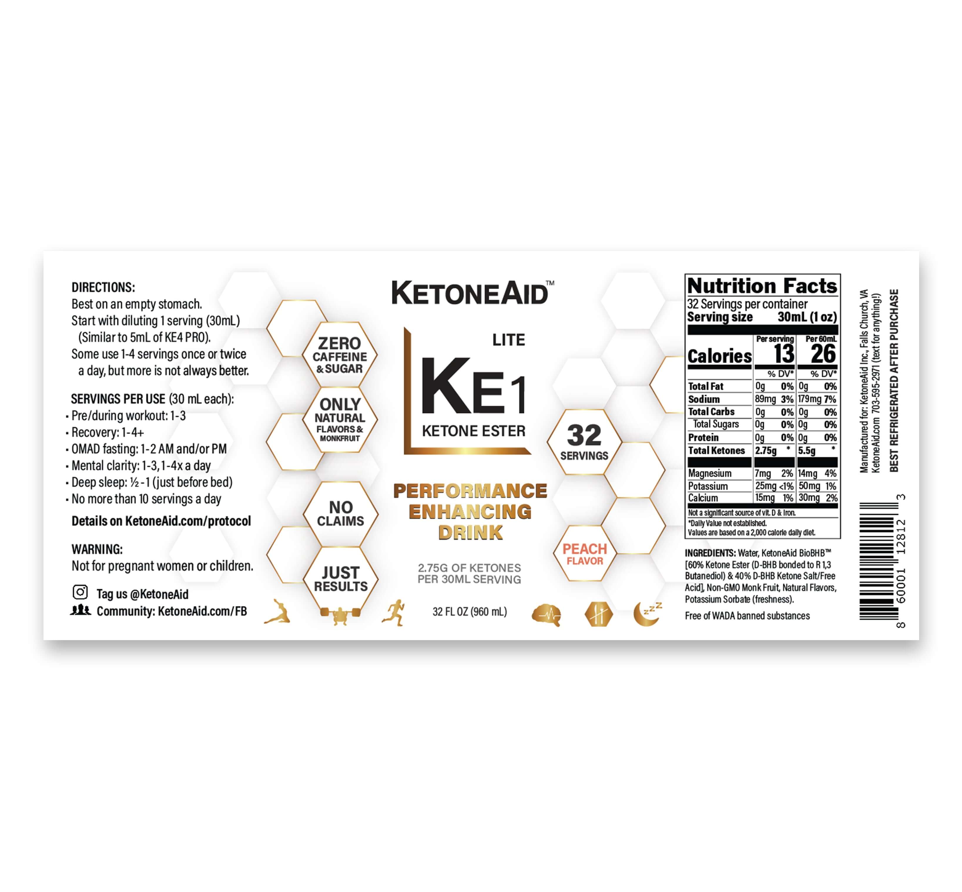 z KetoneAid KE1 Lite Ketone Ester & Ketone Salt Blend