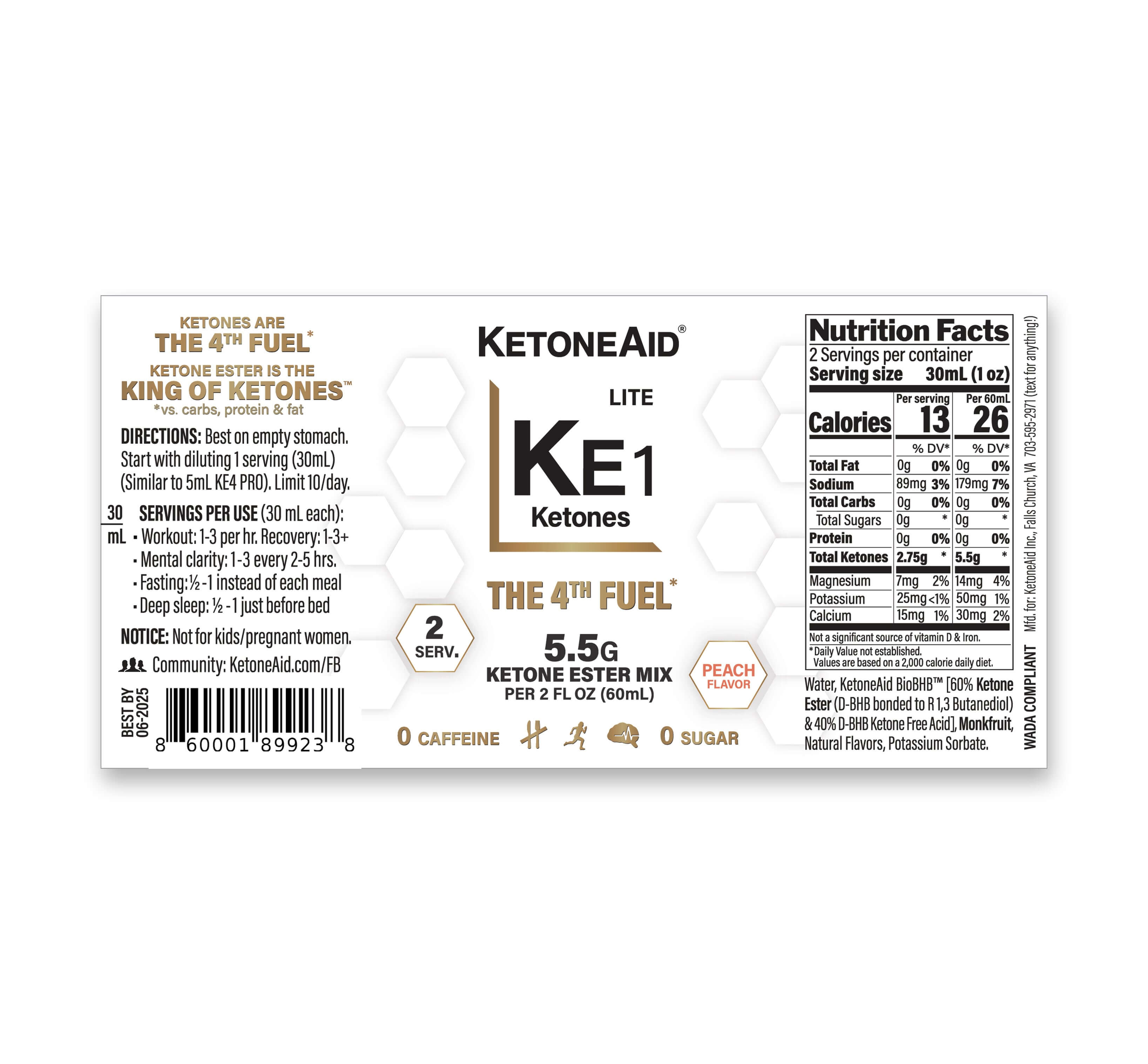 z KetoneAid KE1 Lite Ketone Ester & Ketone Salt Blend