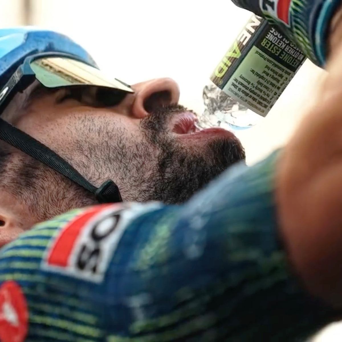 Soudal Quick-Step, 2026 Tour de France rider drinking KetoneAid